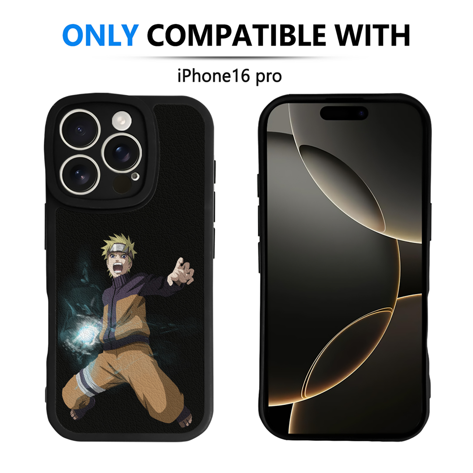 （画像用） NARUTO -ナルト- うずまき ナルト Uzumaki Naruto 【iPhone 16シリーズ対応】シリコンスマホケース（レザー調） 材質：シリコン
